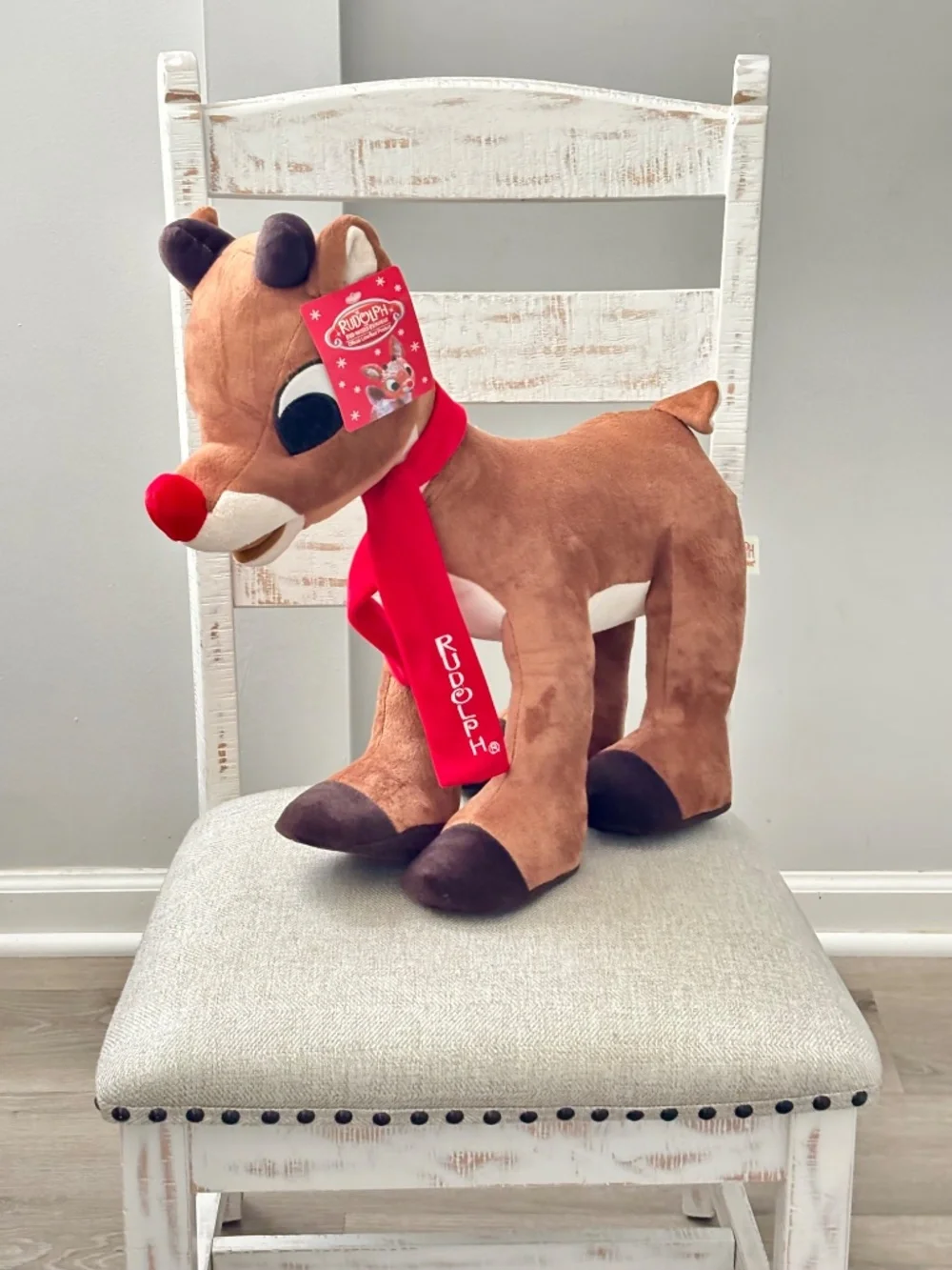 NWT Rudolph the Red Nosed Reindeer Plush Greeter Toy Dan Dee LARGE Christmas NEW